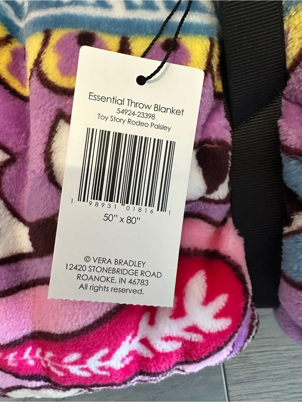 Vera Bradley Disney Pixar Toy Story Limited Edition Essential Throw Blanket NWT